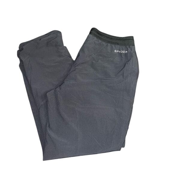 NEW SPYDER BLACK SKI PANTS FLEECE LINED PULL ON PANTS SZ XL - Picture 1 of 10